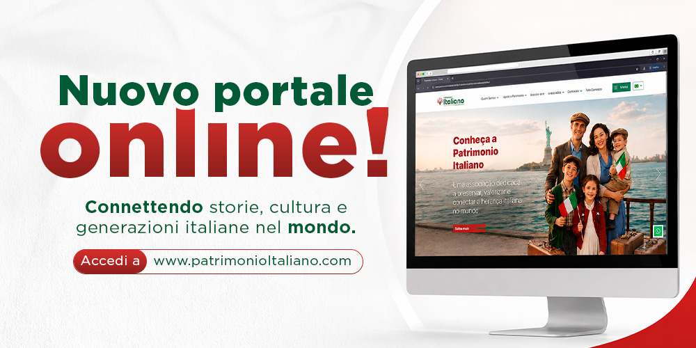 Patrimonio Italiano lança portal em quatro idiomas para conectar descendentes italianos ao redor do mundo